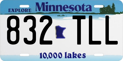 MN license plate 832TLL
