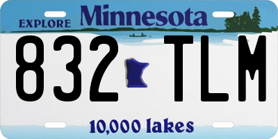 MN license plate 832TLM