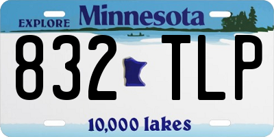 MN license plate 832TLP