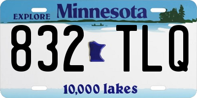 MN license plate 832TLQ