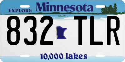 MN license plate 832TLR