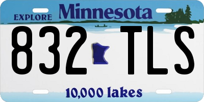 MN license plate 832TLS