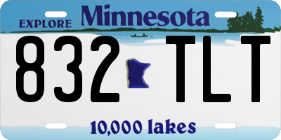 MN license plate 832TLT