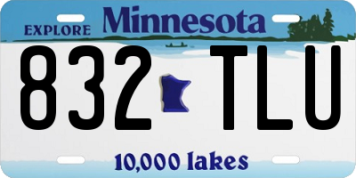 MN license plate 832TLU