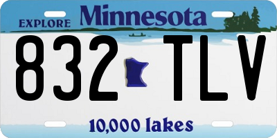 MN license plate 832TLV