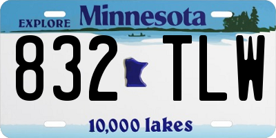 MN license plate 832TLW