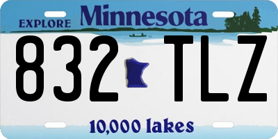 MN license plate 832TLZ