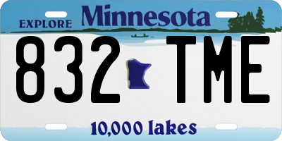 MN license plate 832TME