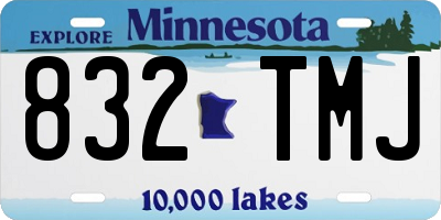 MN license plate 832TMJ
