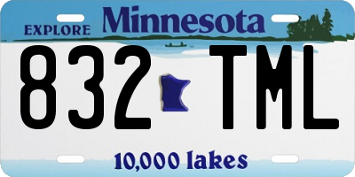 MN license plate 832TML