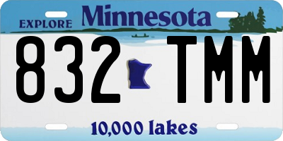MN license plate 832TMM