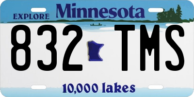 MN license plate 832TMS