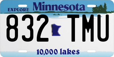 MN license plate 832TMU