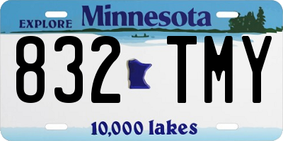 MN license plate 832TMY