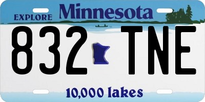 MN license plate 832TNE