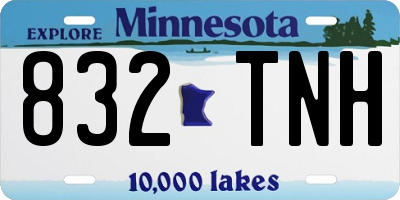 MN license plate 832TNH