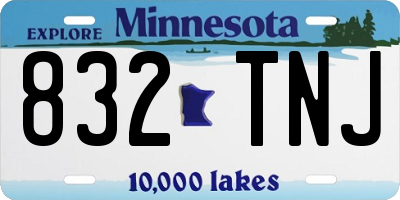 MN license plate 832TNJ