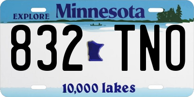 MN license plate 832TNO