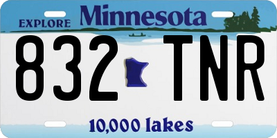 MN license plate 832TNR