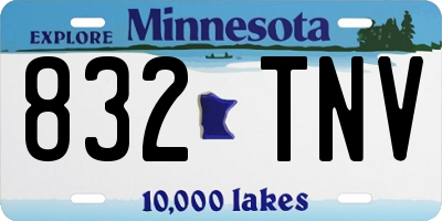 MN license plate 832TNV