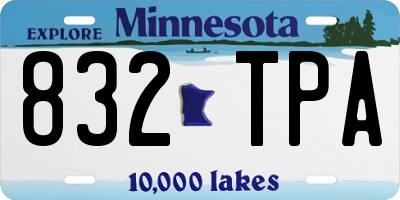 MN license plate 832TPA