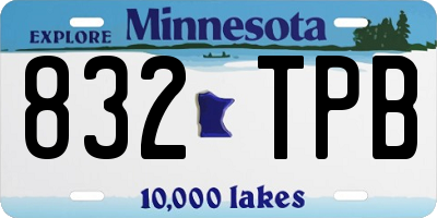 MN license plate 832TPB
