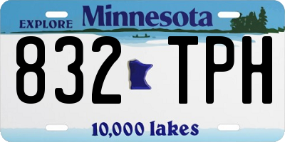 MN license plate 832TPH