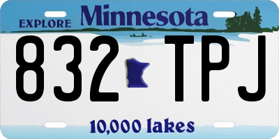 MN license plate 832TPJ