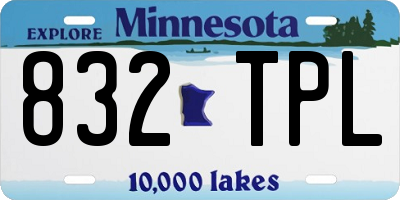 MN license plate 832TPL