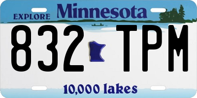 MN license plate 832TPM
