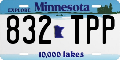 MN license plate 832TPP