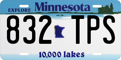 MN license plate 832TPS