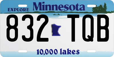 MN license plate 832TQB