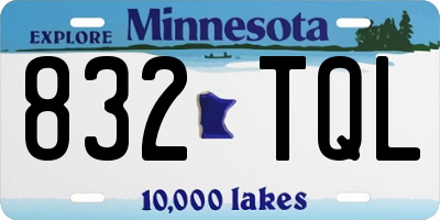 MN license plate 832TQL