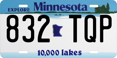 MN license plate 832TQP