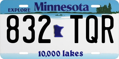 MN license plate 832TQR