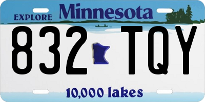 MN license plate 832TQY