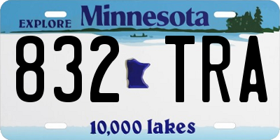 MN license plate 832TRA