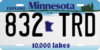 MN license plate 832TRD