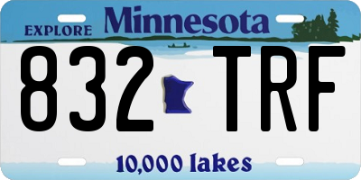 MN license plate 832TRF