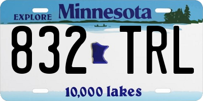 MN license plate 832TRL