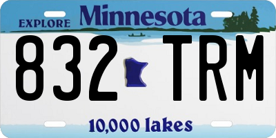 MN license plate 832TRM