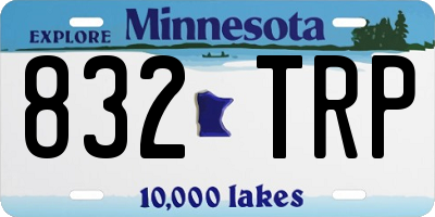 MN license plate 832TRP