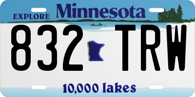 MN license plate 832TRW