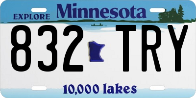 MN license plate 832TRY