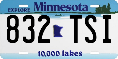 MN license plate 832TSI