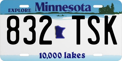 MN license plate 832TSK