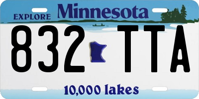 MN license plate 832TTA