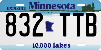 MN license plate 832TTB