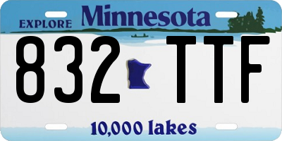 MN license plate 832TTF